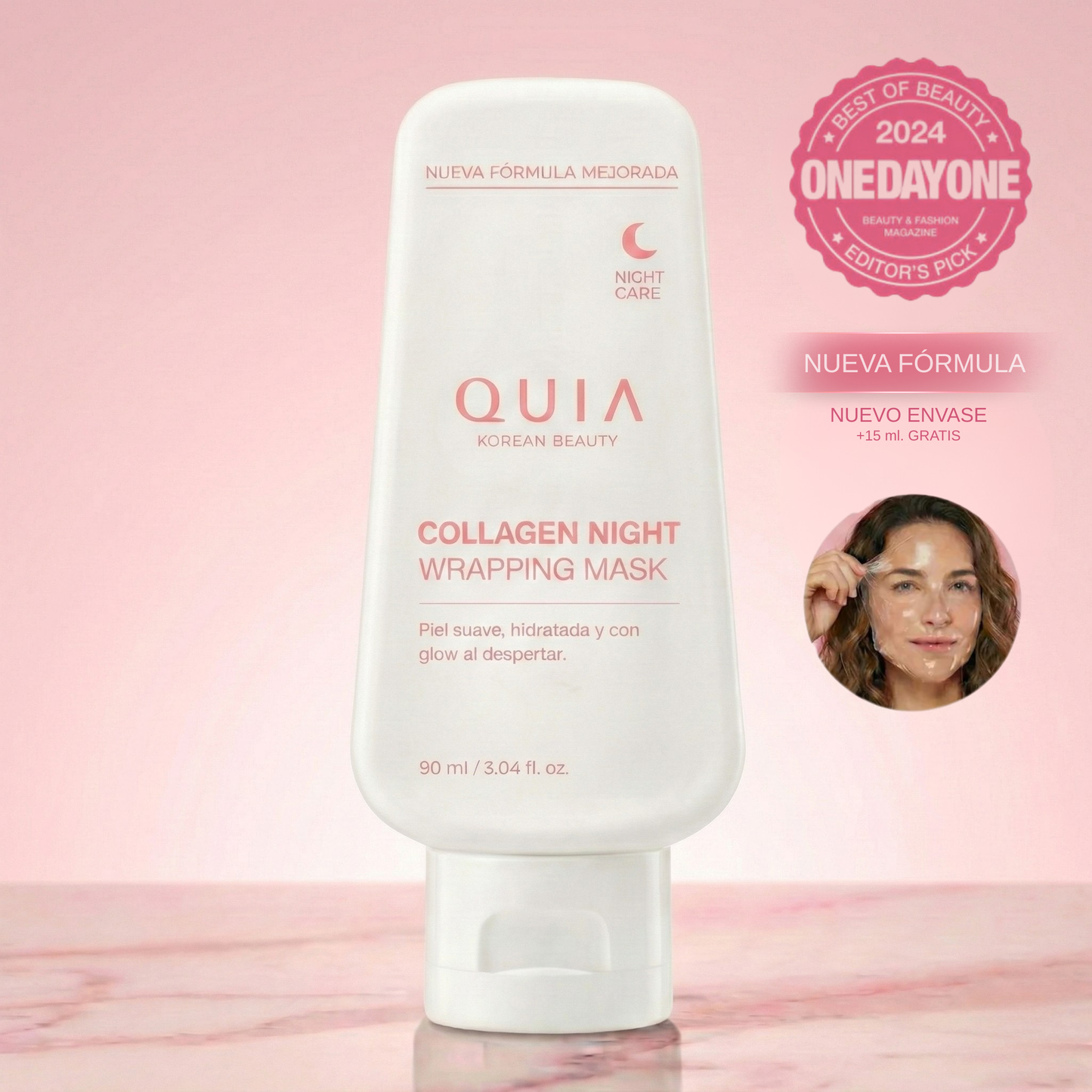 QUIA™ | Mascarilla Nocturna Para Firmeza, Iluminación e Hidratación